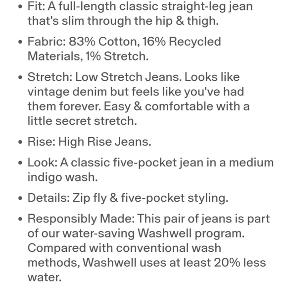 GAP 90s High Rise Slim Straight Denim - Picture 7 of 7